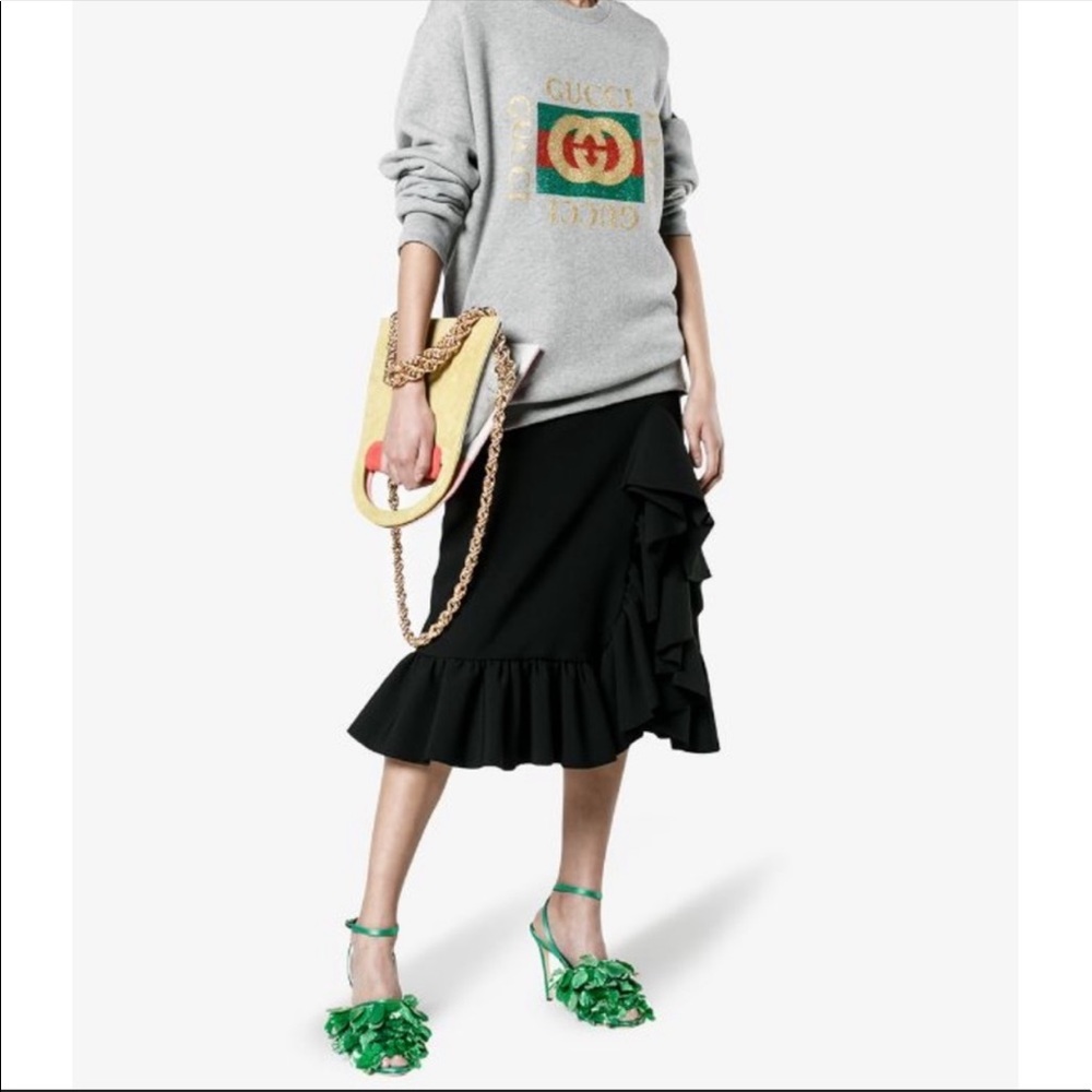 🦚 MARCO DE VINCENZO Clustered Leaf 110 Sandals 🦚